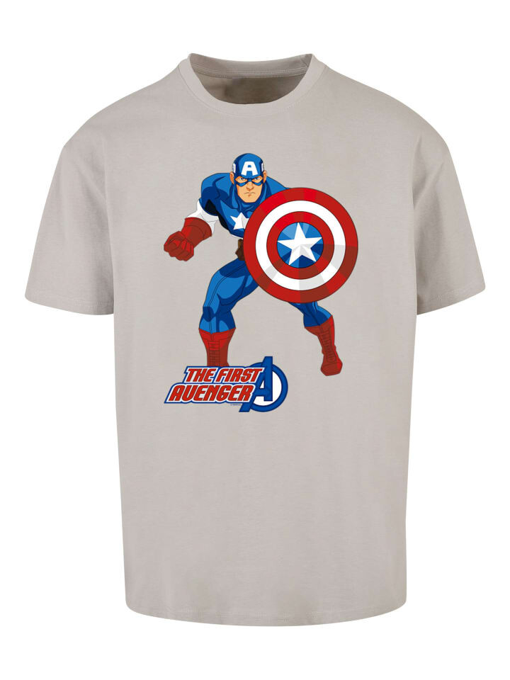 

Футболка F4NT4STIC Marvel Avengers Captain America, цвет lightasphalt