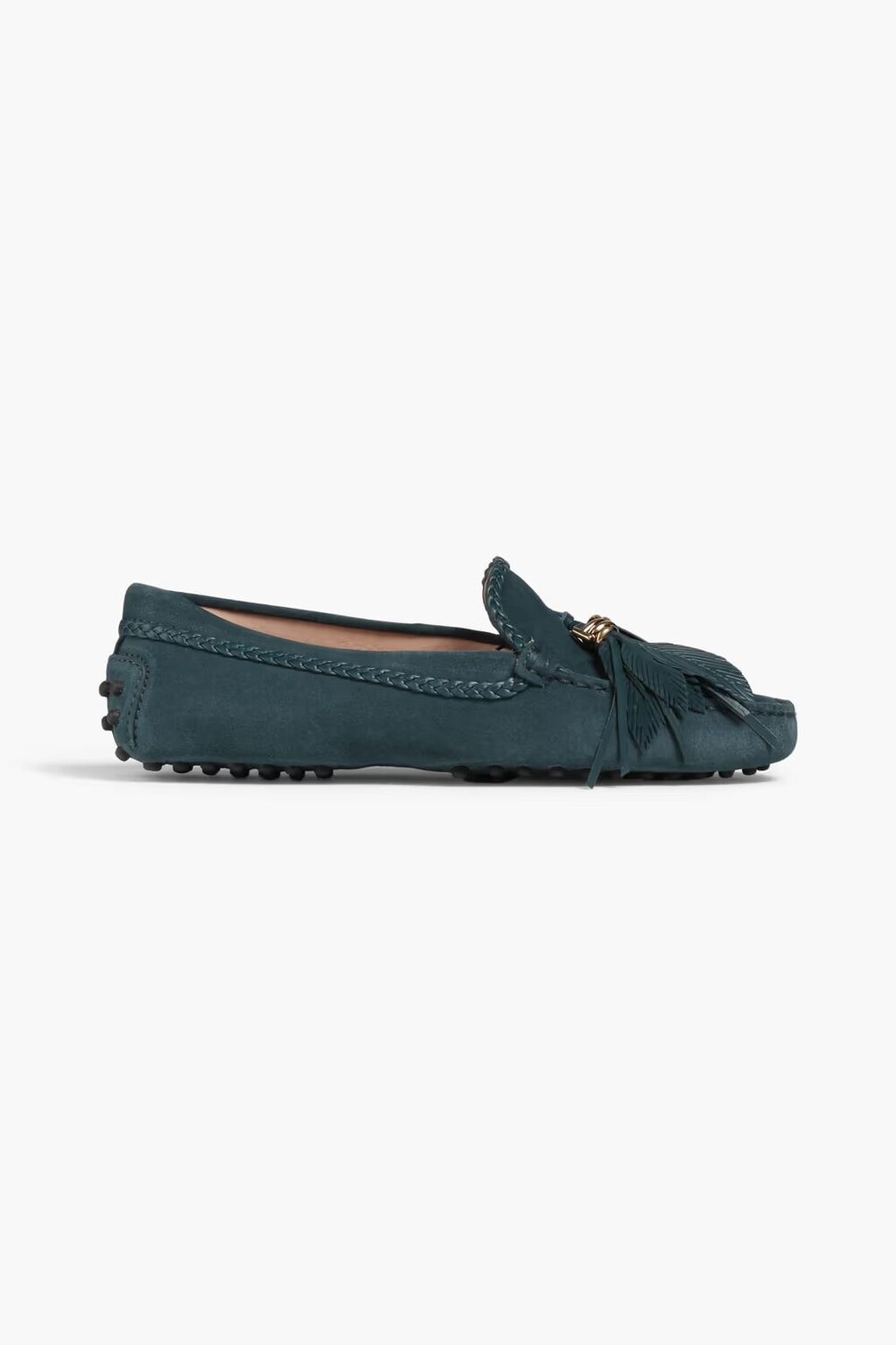 

Украшенные замшевые лоферы Tod'S, цвет Storm blue