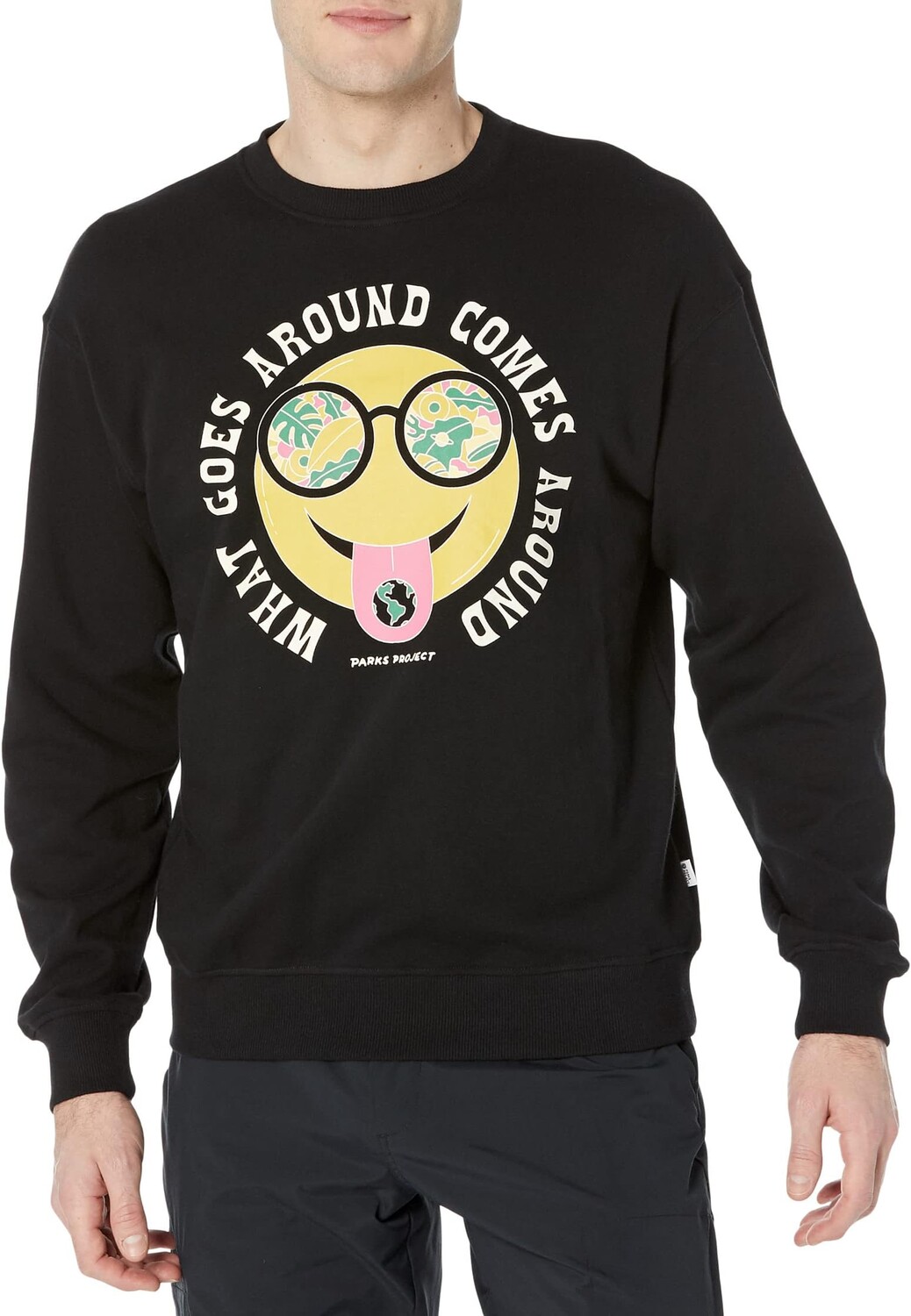 

Толстовка What Goes Around Comes Around Organic Crew Neck Parks Project, черный