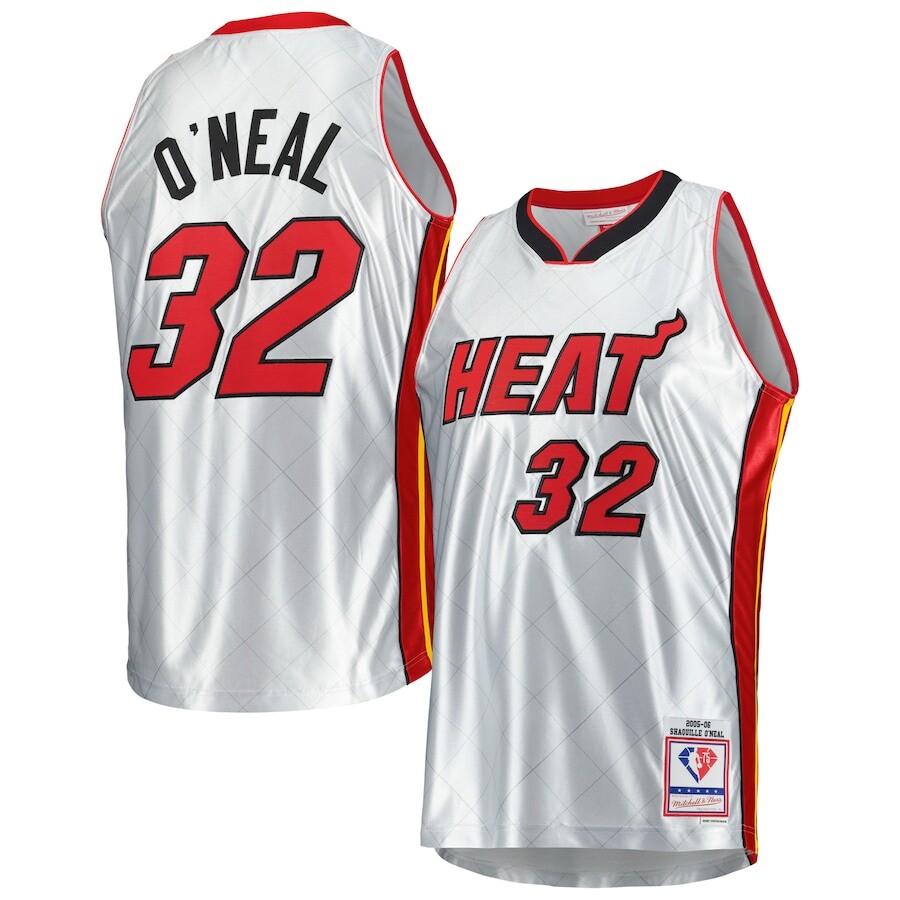 

Джерси Mitchell & Ness Miami Heat, платиновый
