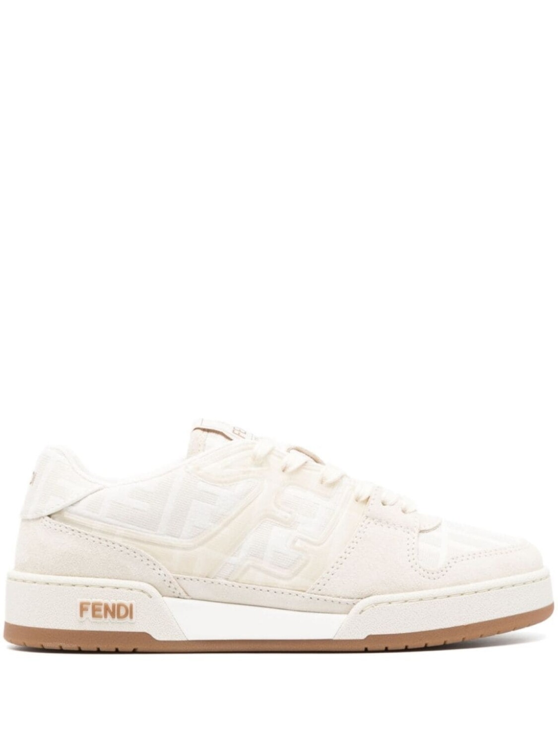 

Кроссовки с монограммой Zucca FENDI, бежевый