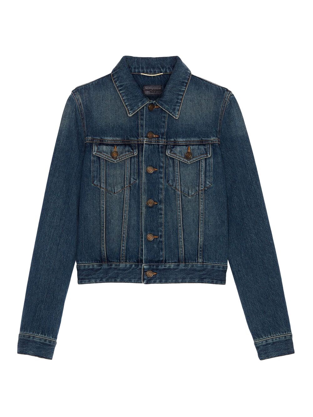 

Классическая куртка из глубокого винтажного денима Saint Laurent, синий