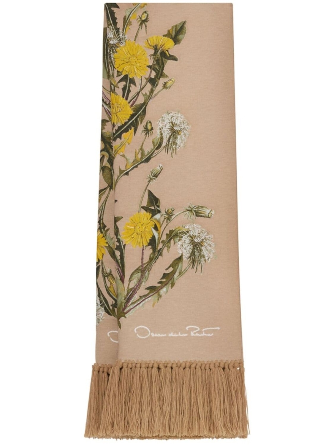 

Oscar de la Renta шарф Spider Chrysanthemum, нейтральный цвет