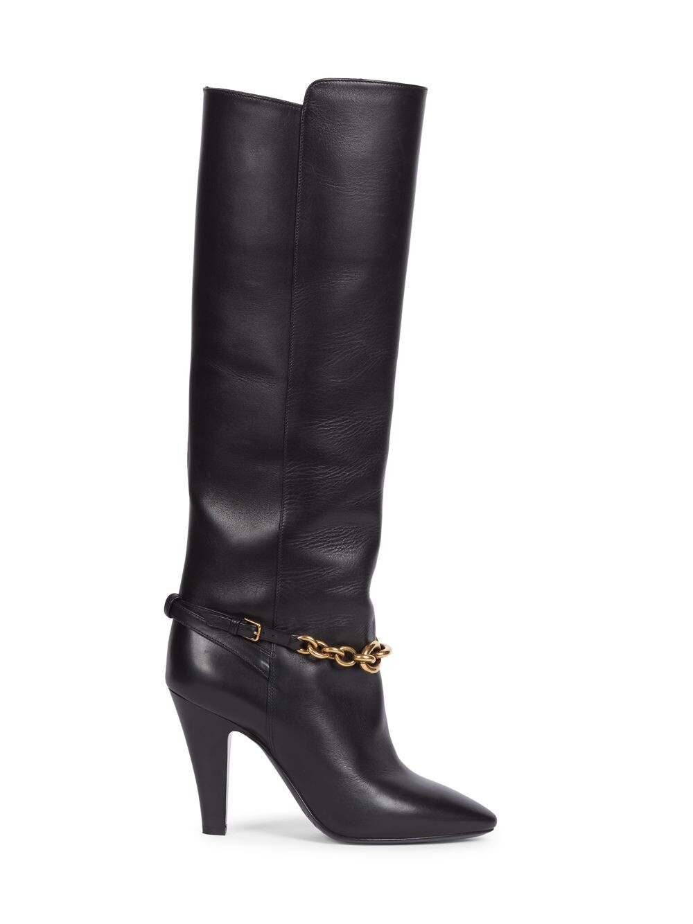 

Кожаные сапоги Le Maillon до колена Saint Laurent, черный