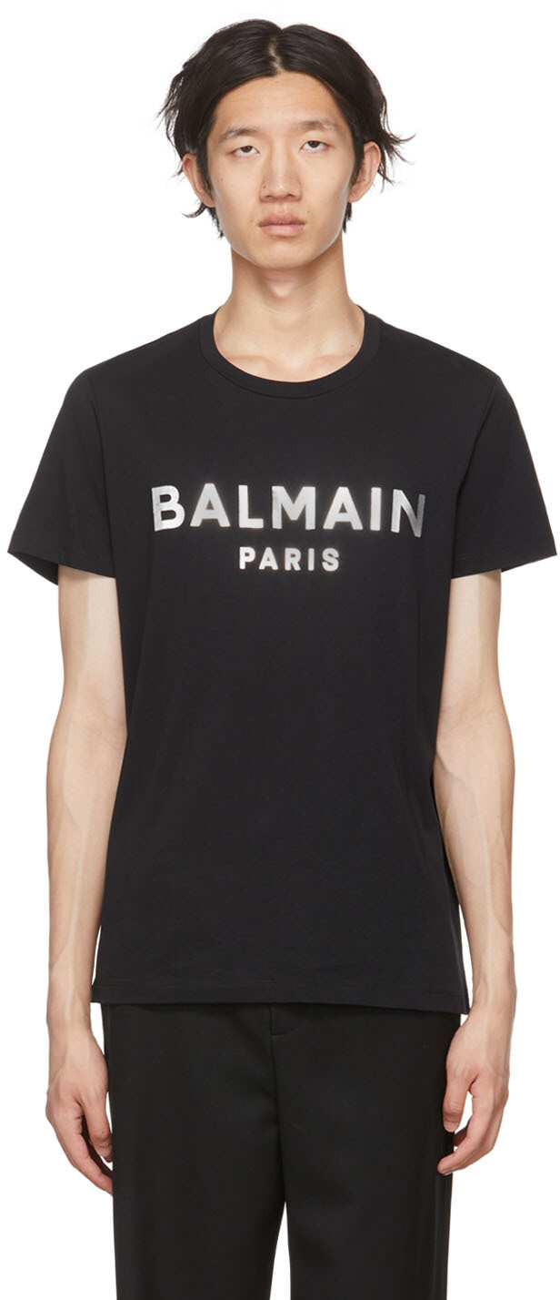

Черная футболка из органического хлопка Balmain, Черный