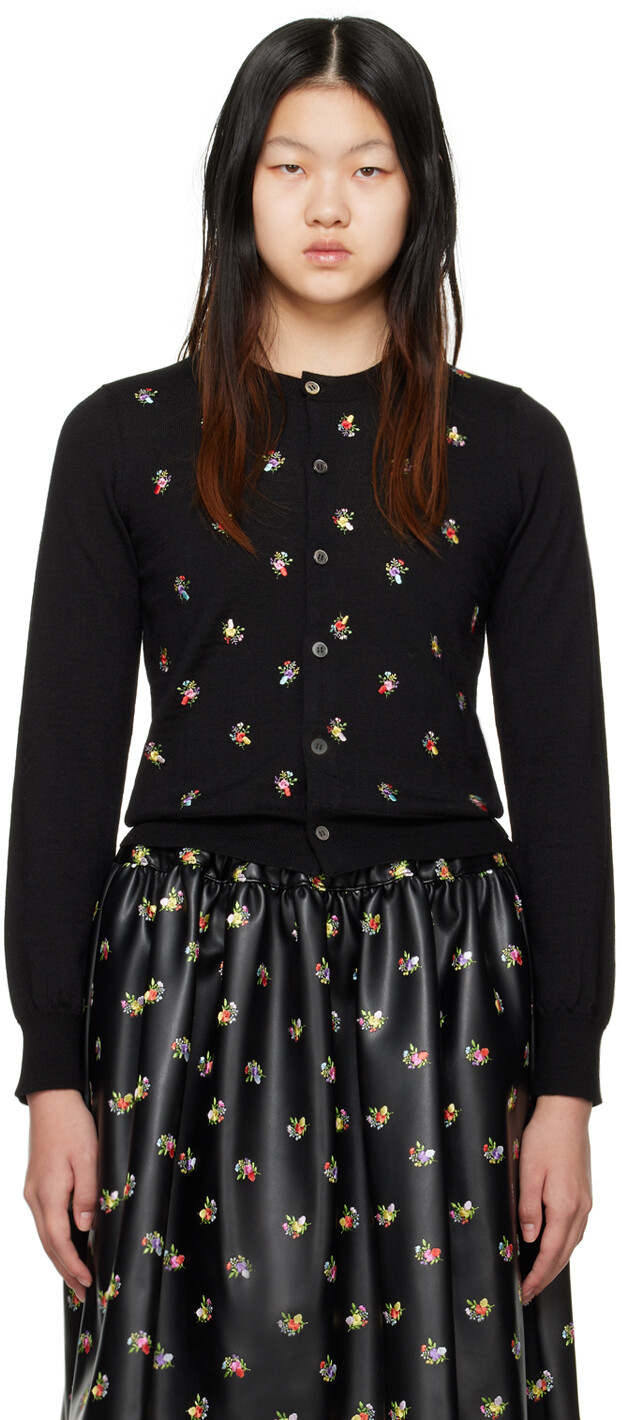 

Черный кардиган с вышивкой Comme des Garçons Girl