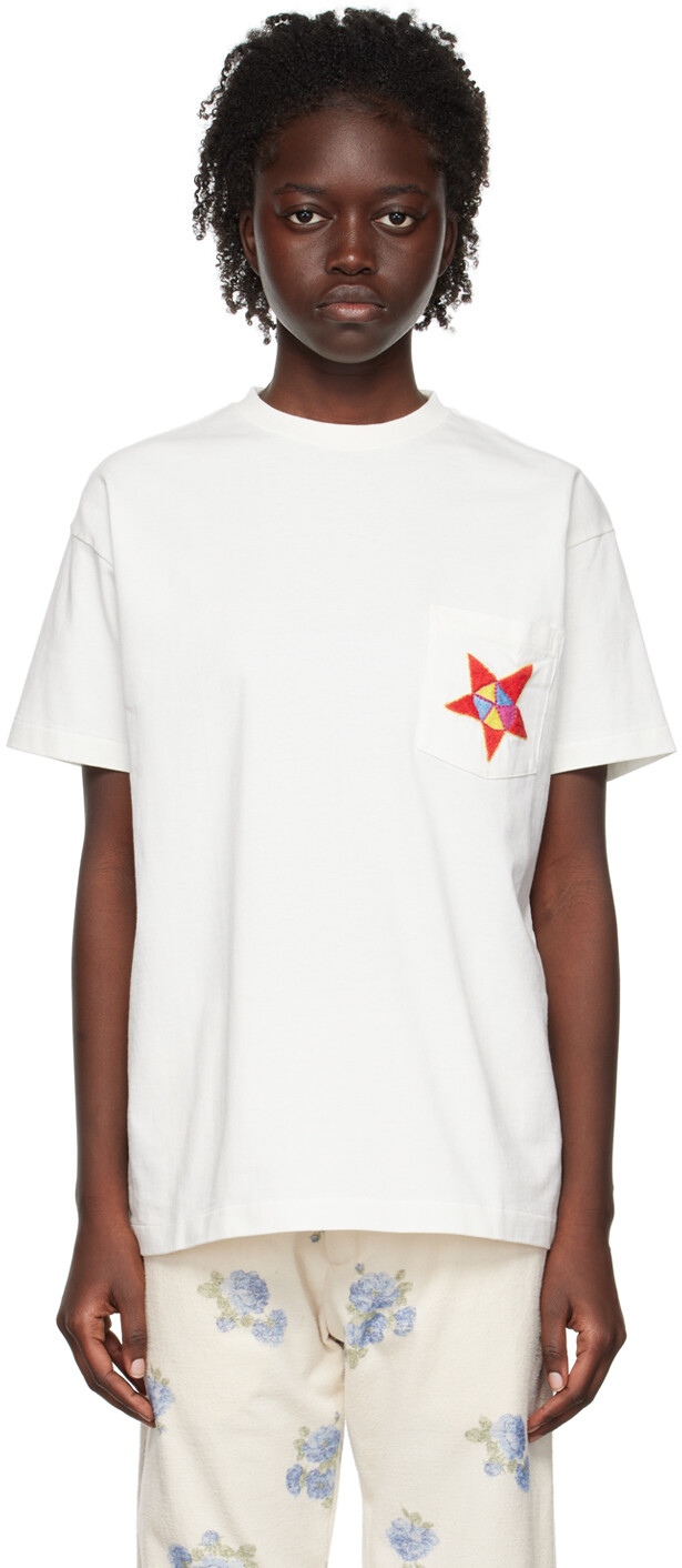 

Белая футболка с карманом Star Bode, Белый