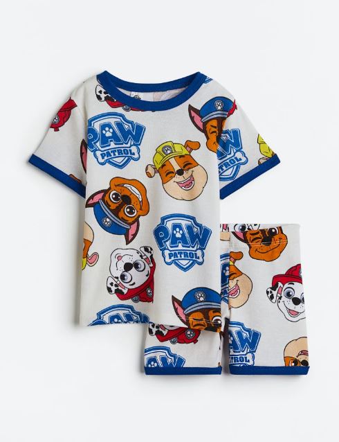 

Пижамный комплект с принтом щенячий патруль H&M Paw Patrol Print, белый