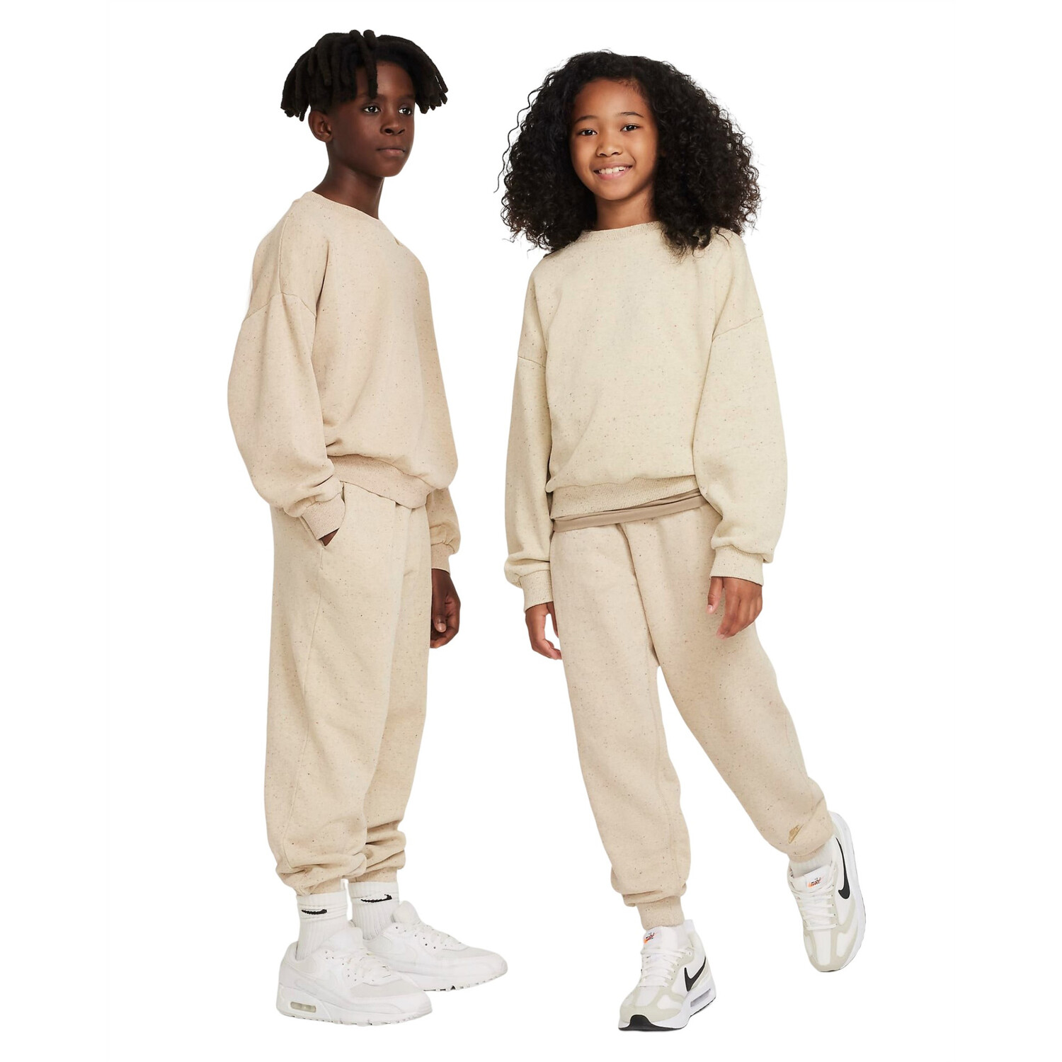

Джоггеры Nike Sportswear Icon Fleece Big Kids' Loose, светло-бежевый