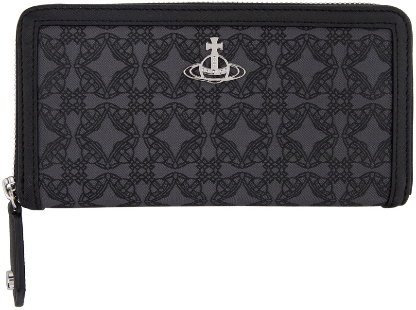 

Серо-черный классический кошелек Orborama Vivienne Westwood