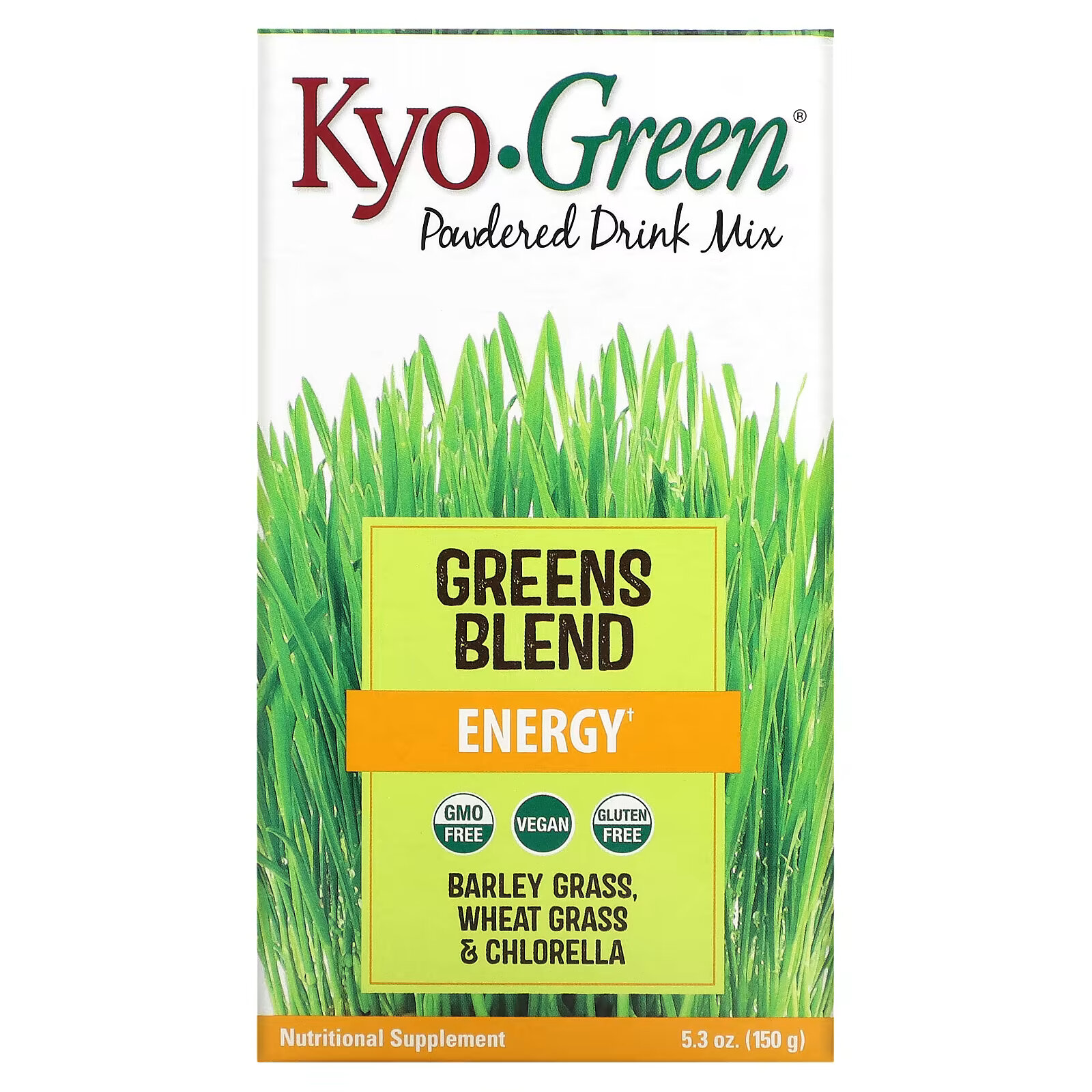 Kyolic, Kyo-Green, сухая смесь для напитка 5,3 унции (150 г) kyolic kyo green сухая смесь для напитка 5 3 унции 150 г