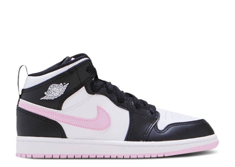 

Кроссовки AIR JORDAN 1 MID PS 'WHITE LIGHT ARCTIC PINK', белый