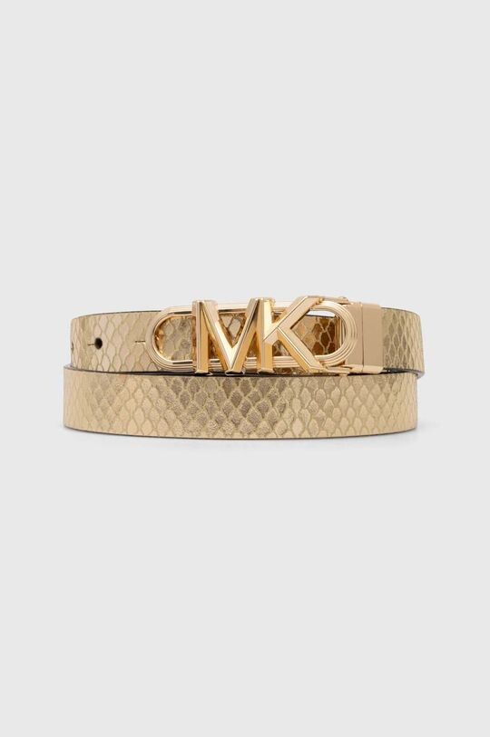 

Двусторонний кожаный ремень MICHAEL Michael Kors, золотой