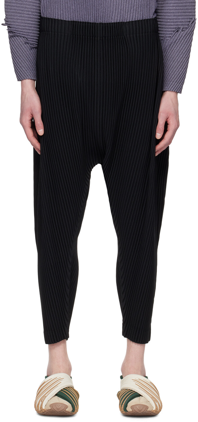 

Черные брюки со складками 1 Брюки Homme Plissé Issey Miyake, Черный