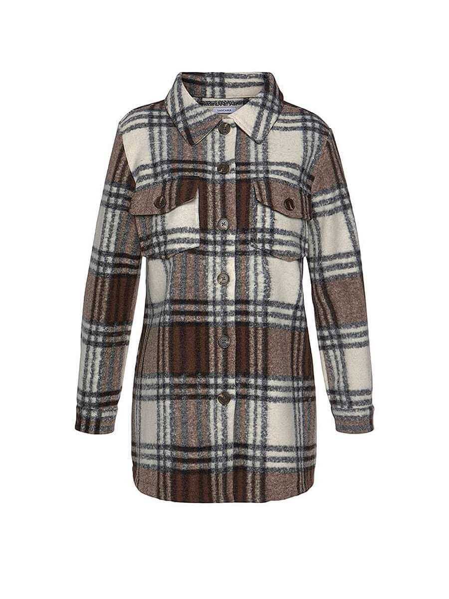 

Рубашка Lascana Plaid, коричневый