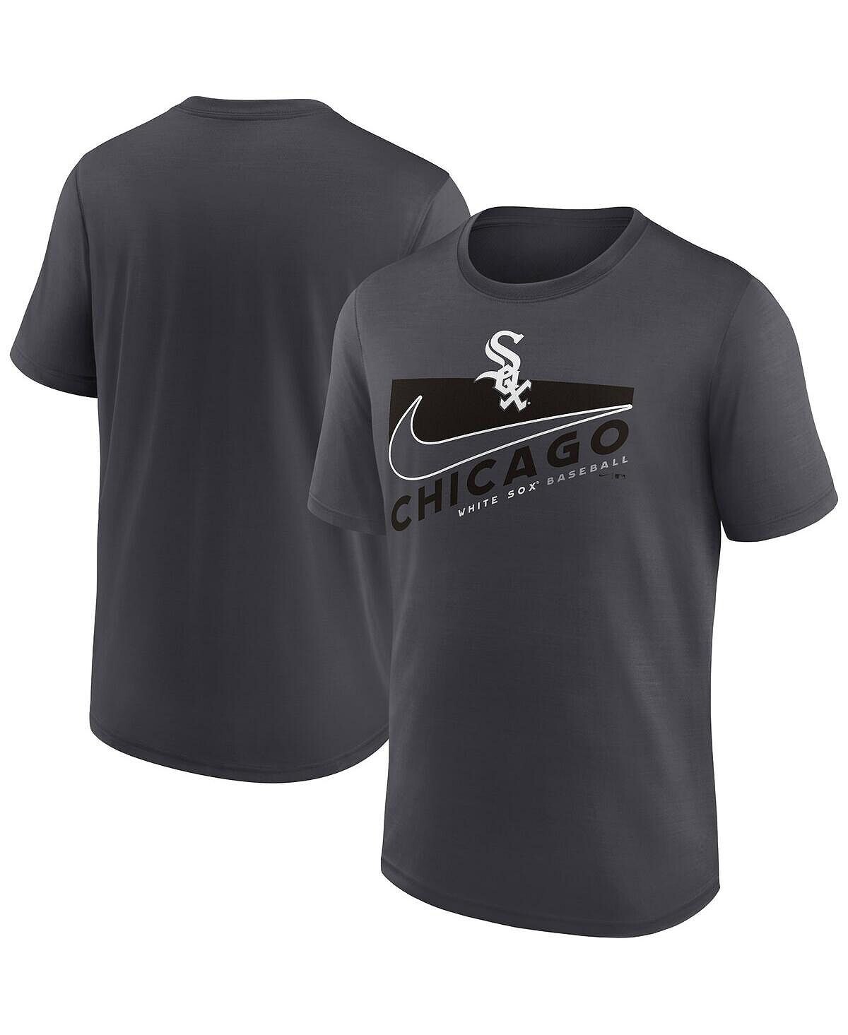

Мужская антрацитовая футболка chicago white sox swoosh town performance Nike