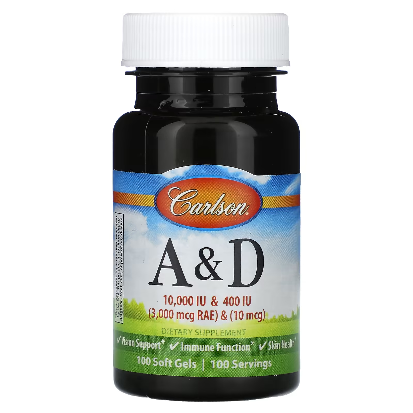 Витамины A и D Carlson, 100 мягких таблеток carlson витамины a d3 k2 60 мягких таблеток