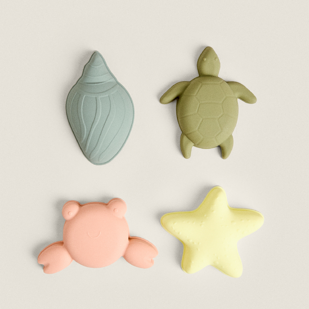 Фигурки для песка Zara Home Pack of Children’s Animal Beach Moulds, 4 шт набор морских животных хищники 3 штуки