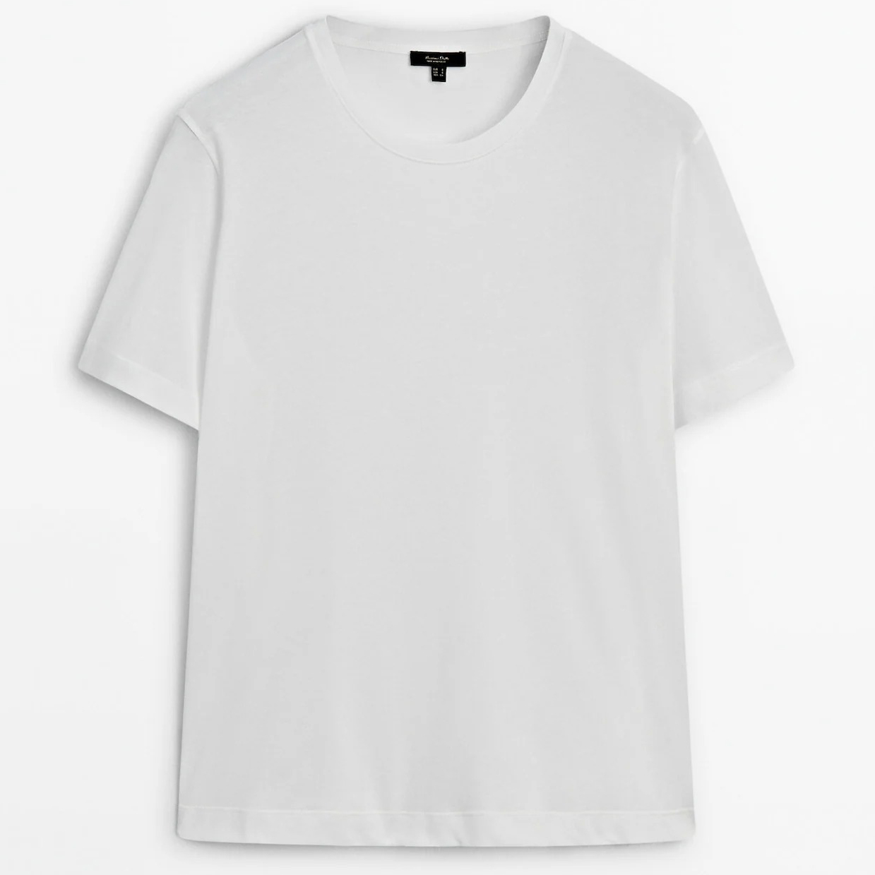 Футболка Massimo Dutti Short Sleeve Cotton, белый белая мужская хлопковая футболка с короткими рукавами haywood