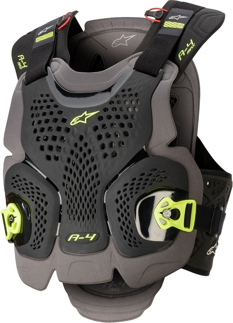 Защита Alpinestars A-4 Max для груди, черно-желтая - фото