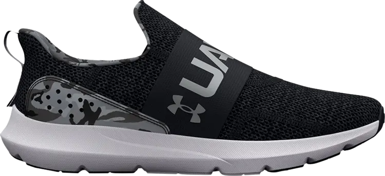 

Кроссовки Under Armour Surge 3 Slip Printed Black Metallic Silver Camo, черный