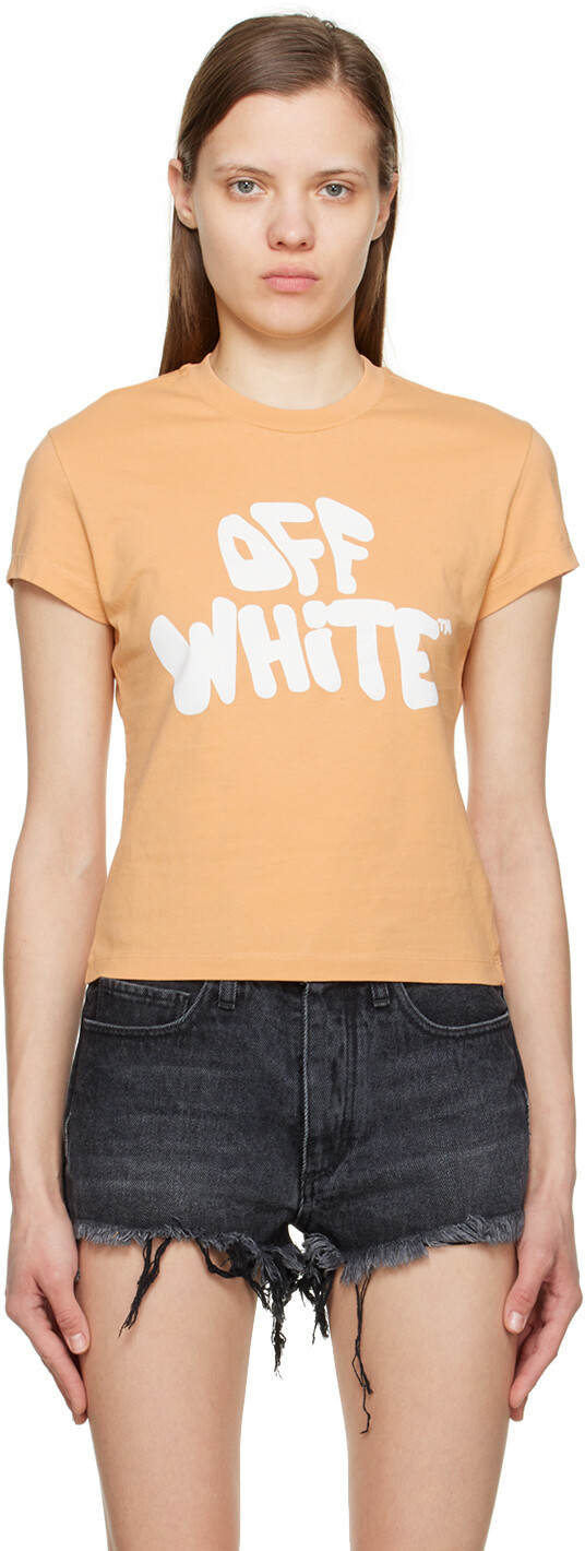 

Оранжевая футболка в стиле 70-х Off-White, Оранжевый