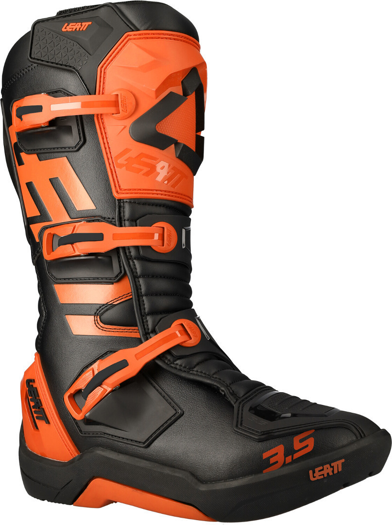 Ботинки Leatt 3.5 для мотокросса, черно-оранжевые
