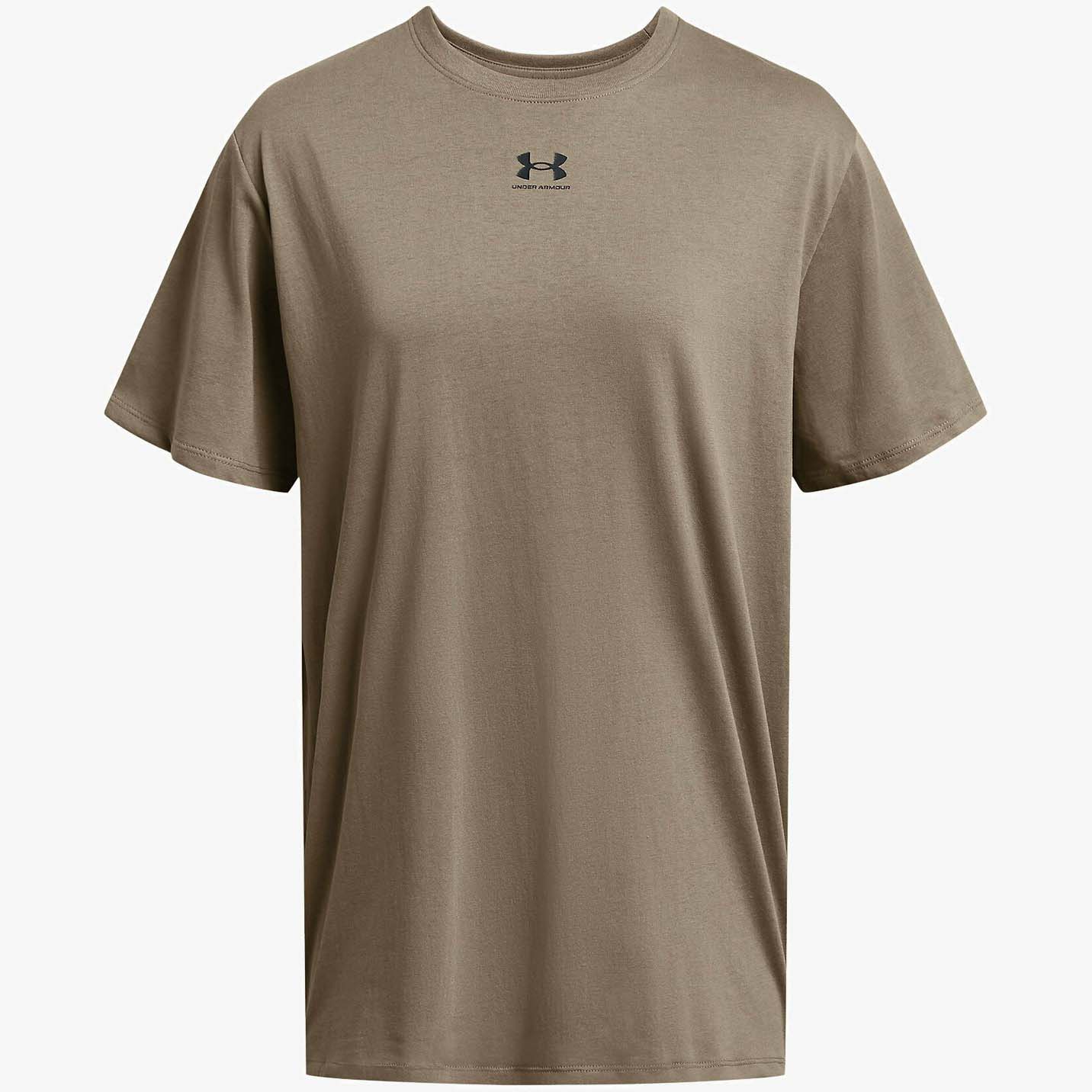 Футболка Under Armour Campus Basic, серо-коричневый хлопковая футболка с овальным вырезом under armour белый