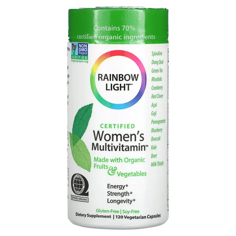 

Мультивитамины для женщин, 120 вегетарианских капсул, Rainbow Light