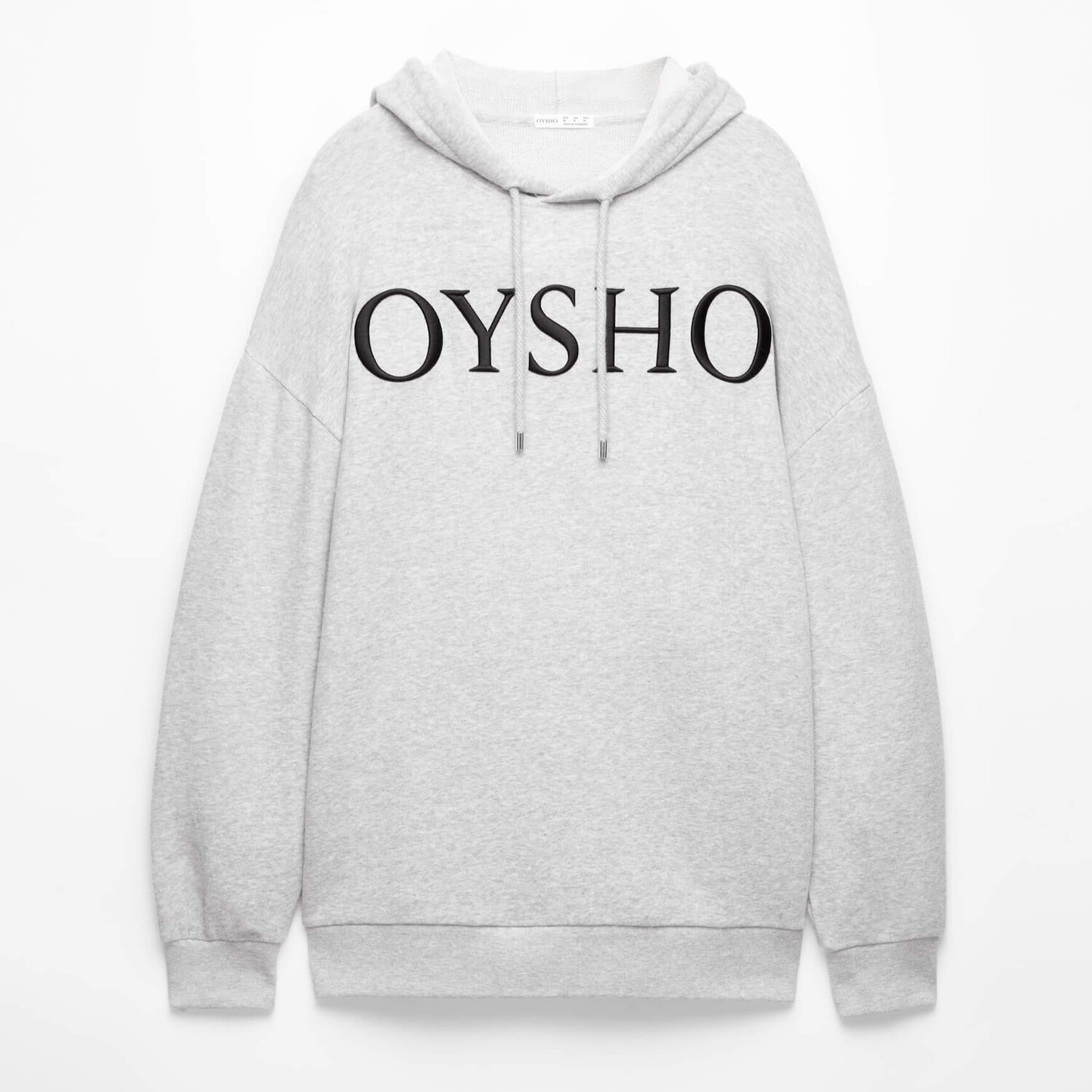 

Толстовка Oysho Logo Cotton Blend Oversize, серый