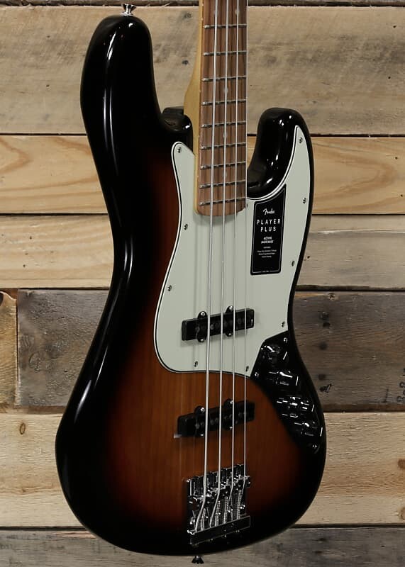 

Fender Player Plus Jazz Bass 3-Color Sunburst с чехлом