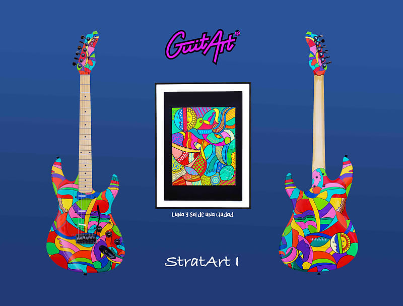 Электрогитара StratArt Guitar 2021 - Art Hand Painted hand painted abstract wave acrylic paintings hand painted graffiti seascape oil painting home decor wall art 3 panel pictures