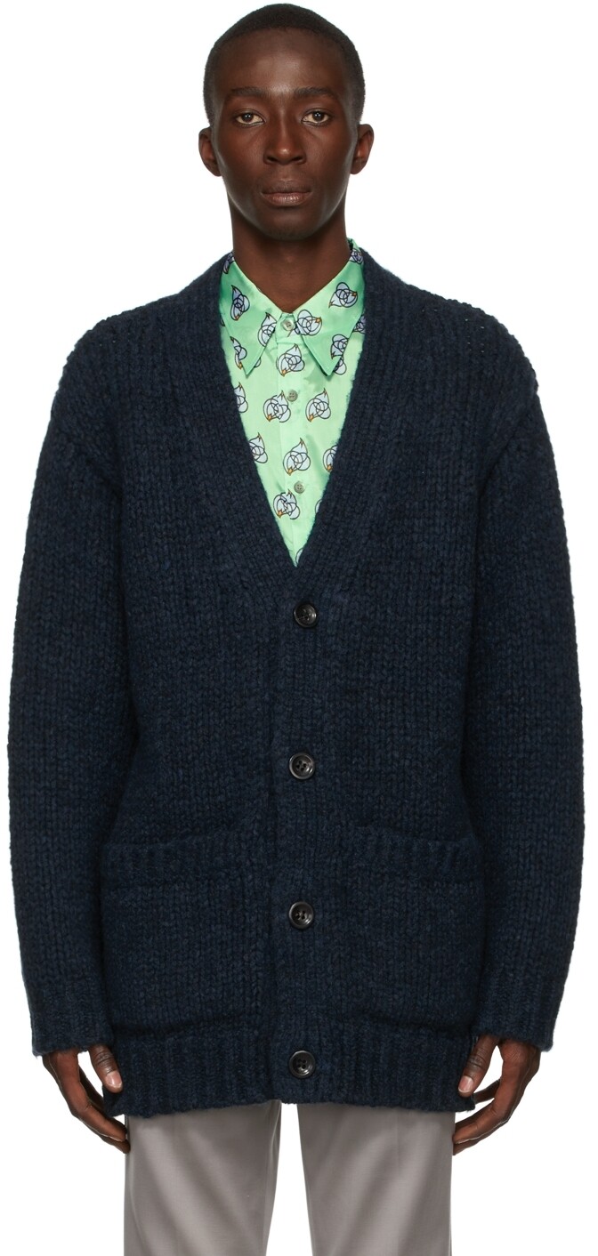 

Зеленый шерстяной кардиган Dries Van Noten