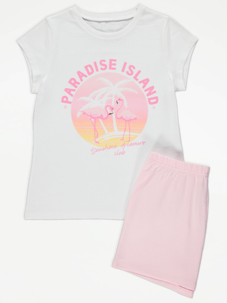 

Короткая пижама с фламинго Paradise Island George.