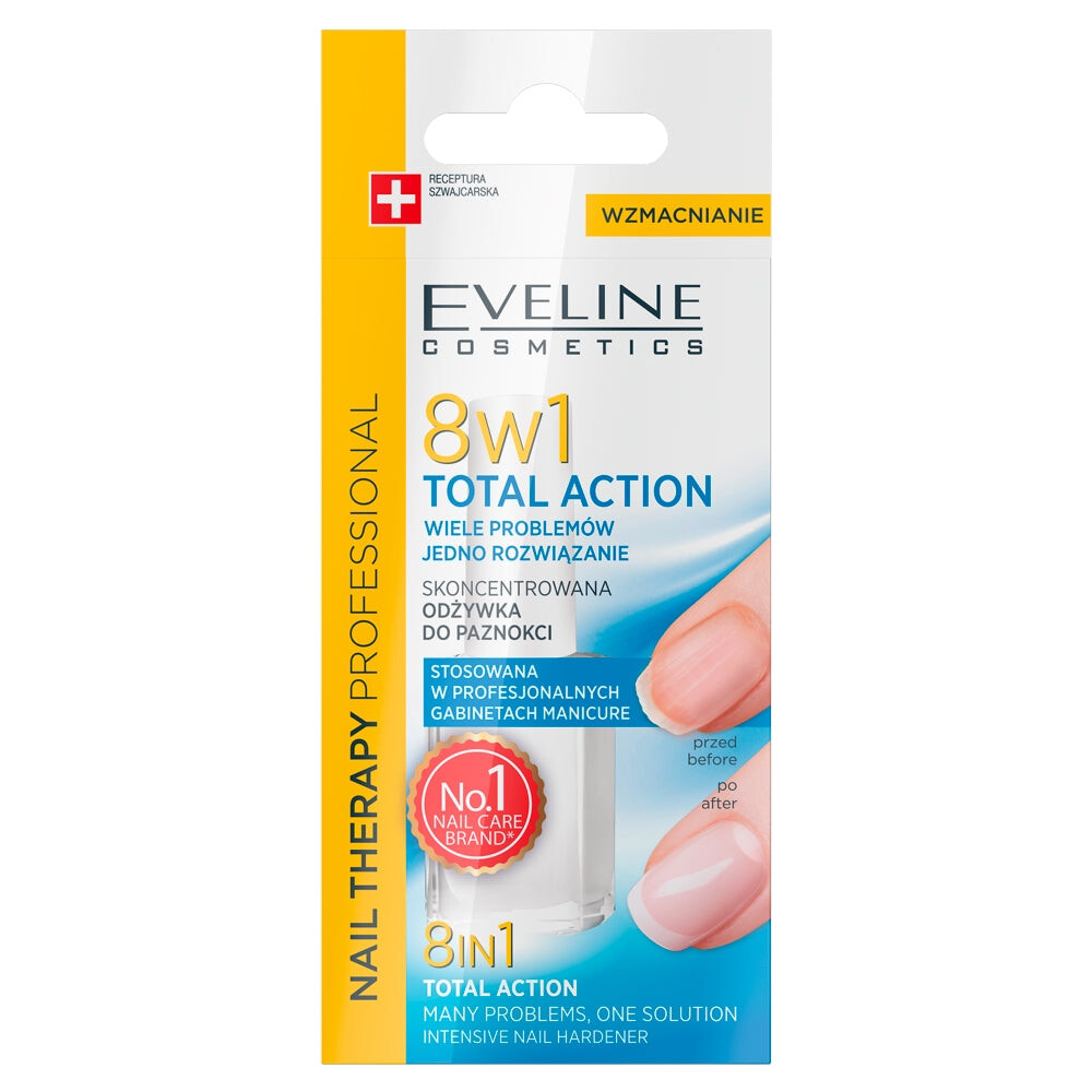 

Eveline Cosmetics Концентрированный кондиционер для ногтей Nail Therapy Professional 8in1 Total Action 12 мл