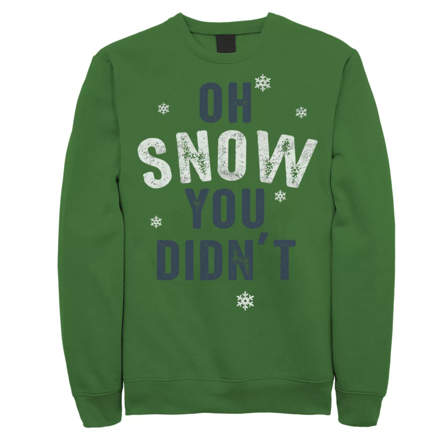 Мужской флисовый пуловер с рисунком Oh Snow You Didn't Snowflakes Licensed Character