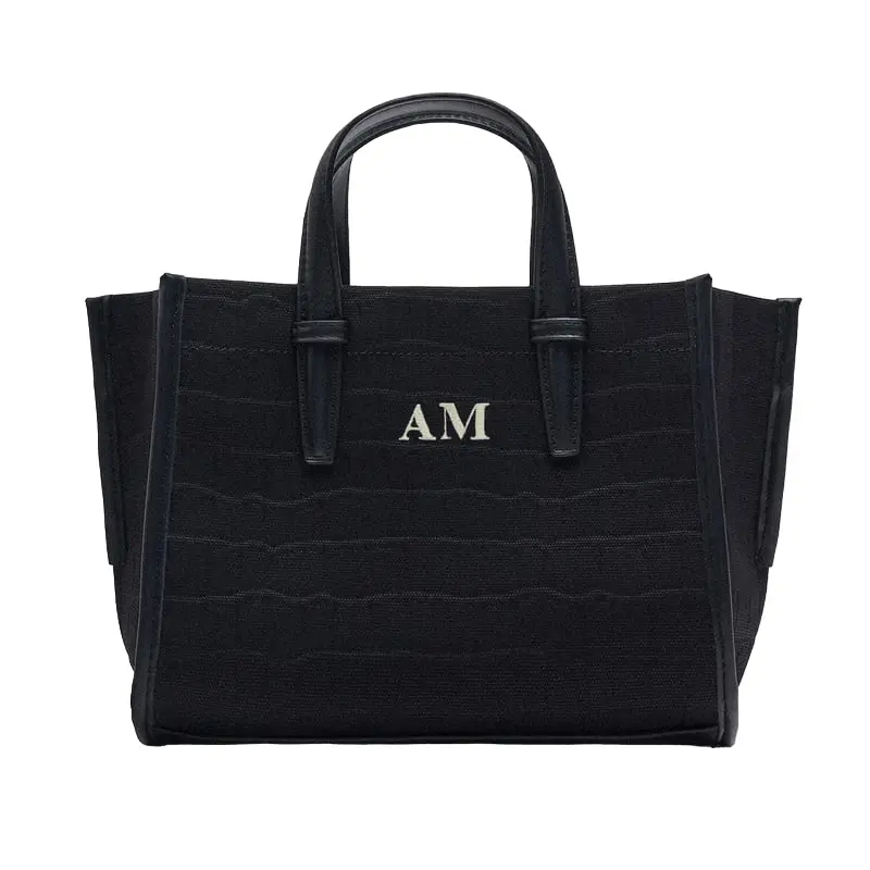 

Сумка Zara Mock Croc Mini Tote, черный