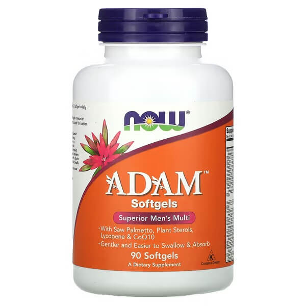 Мультивитамины для мужчин ADAM NOW Foods, 90 капсул - фото