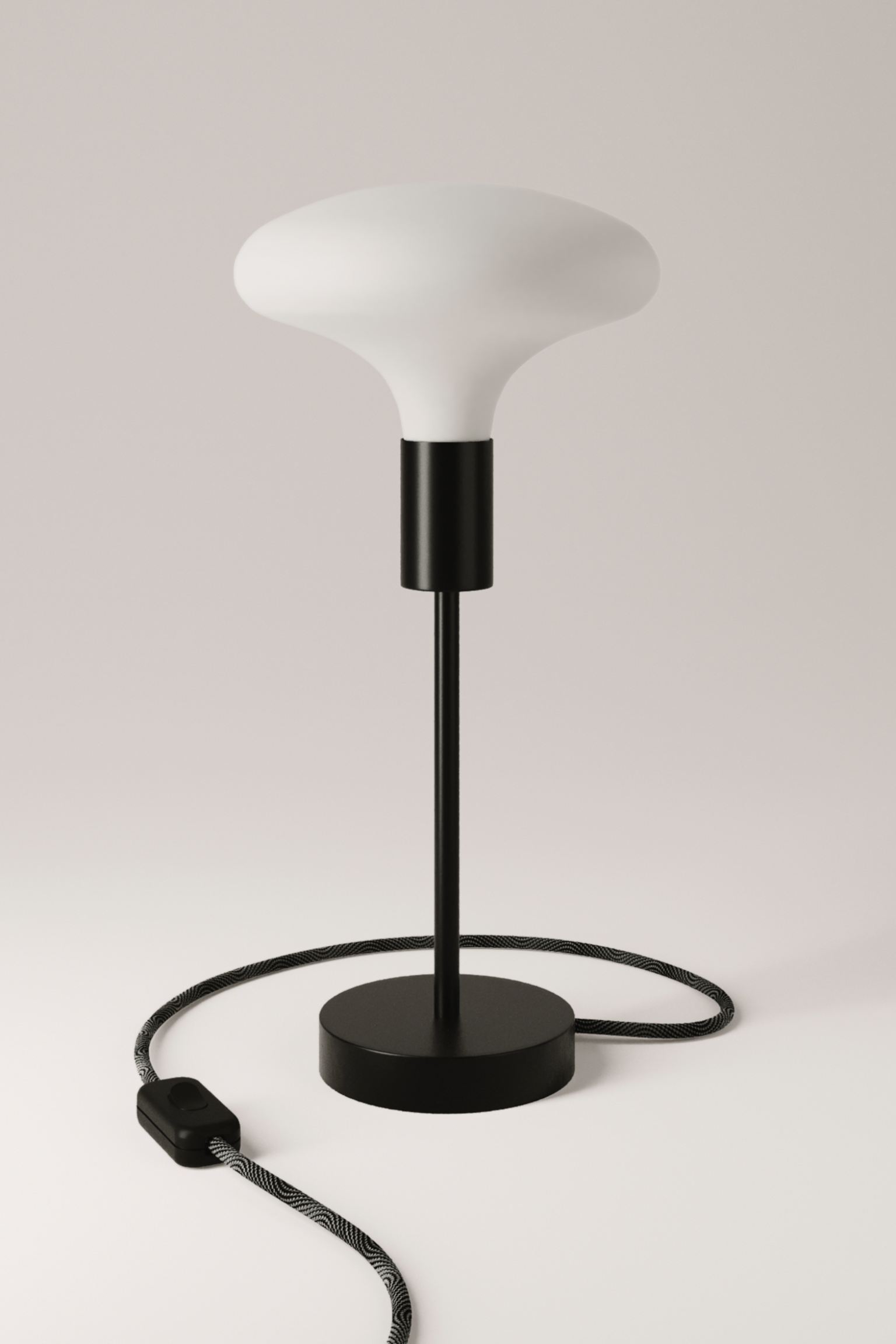 Настольная лампа Creative Cables Metal Porcelain Bulb, черный настольная лампа ракурс размер 14x55x33 см 6вт 1xled ip 20