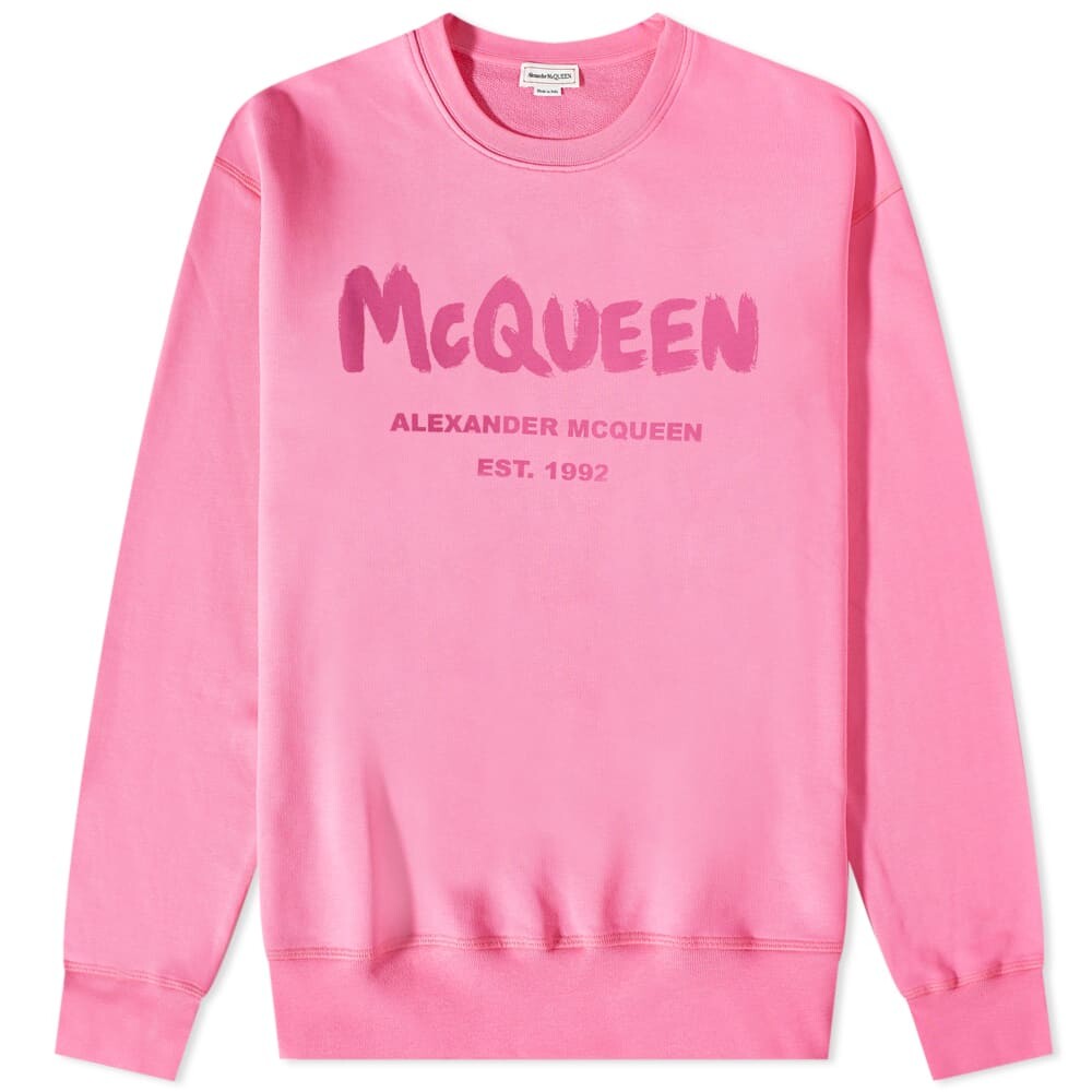 

Толстовка Alexander McQueen Graffiti Print Crew Sweat