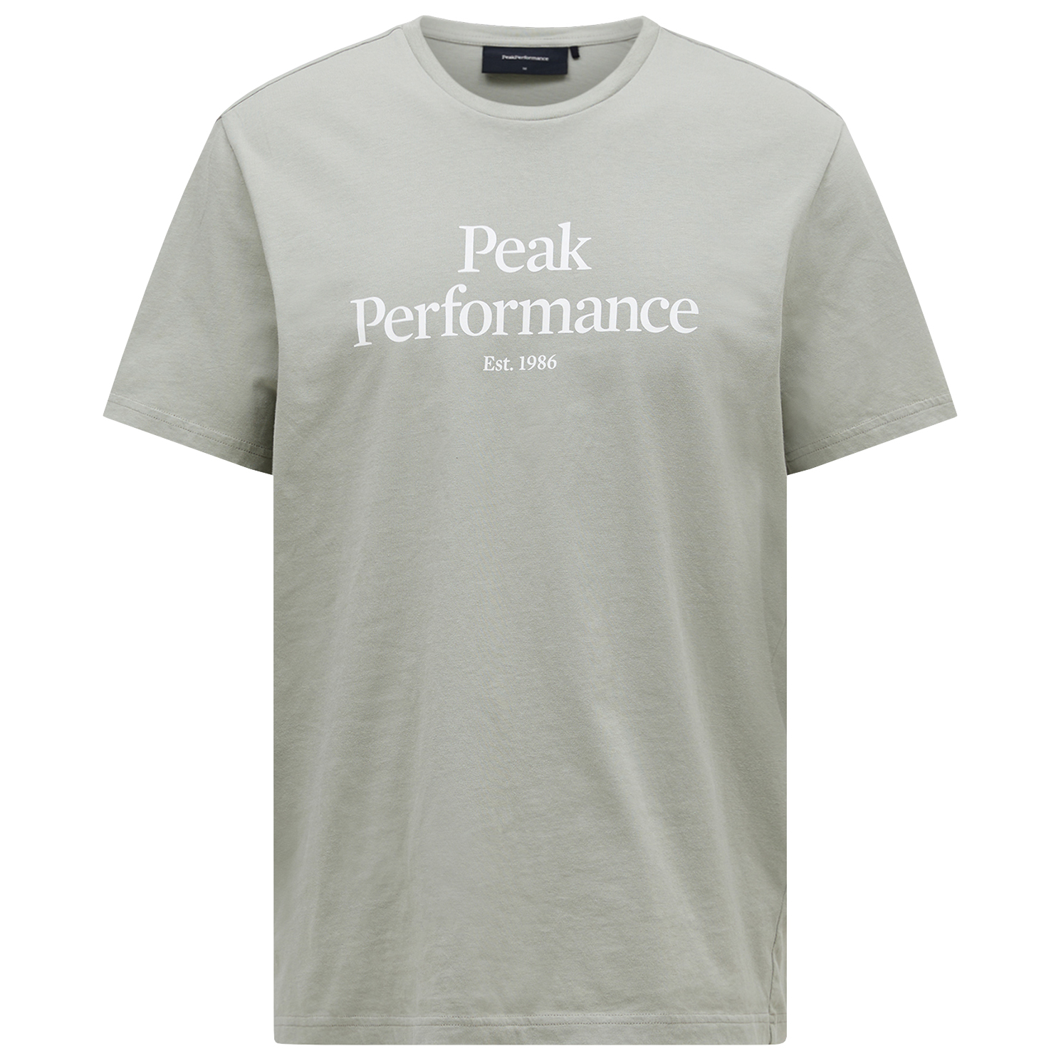 футболка с принтом original tee peak performance цвет med grey melange black Футболка Peak Performance Original Tee, цвет Limit Green