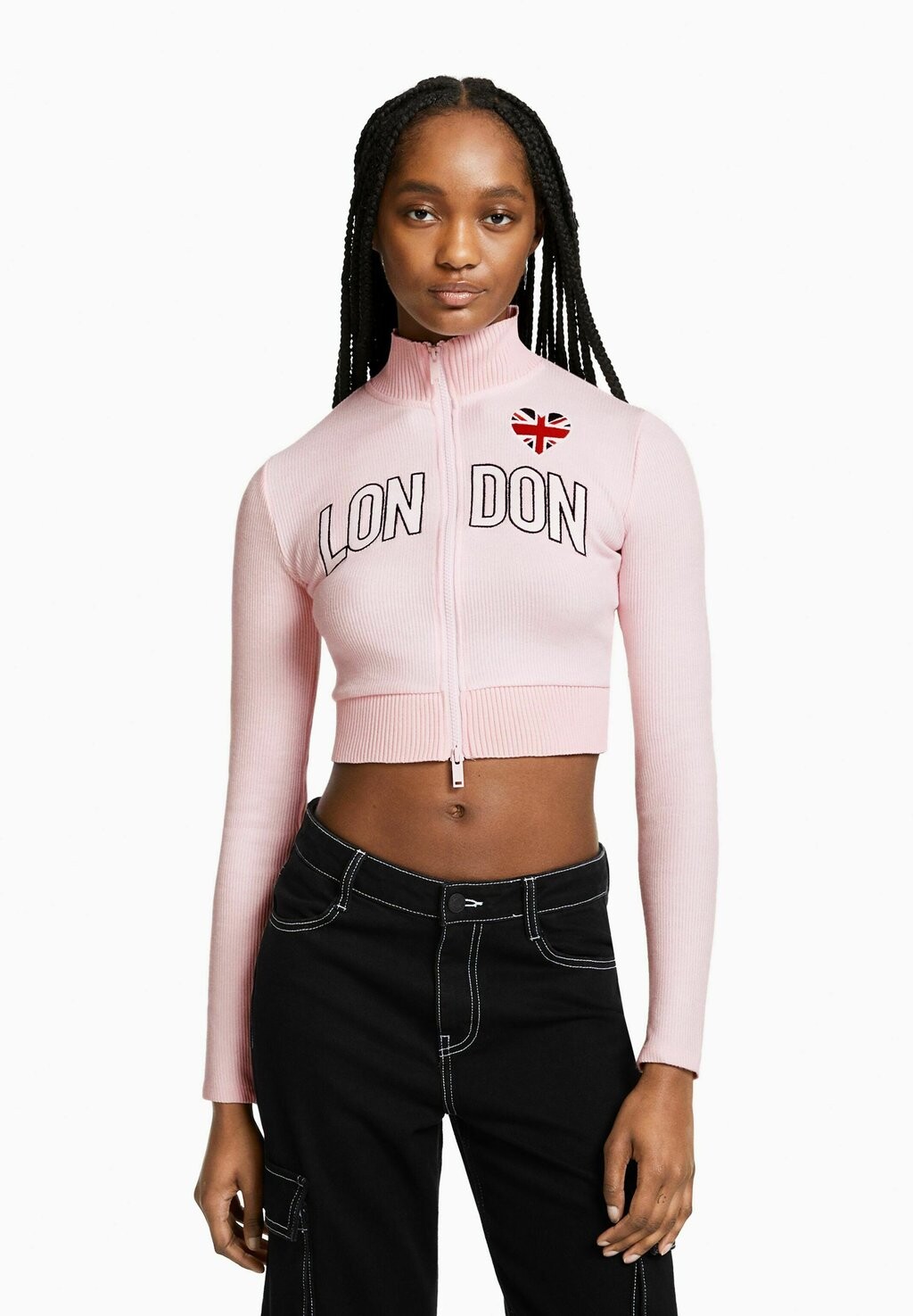 

Кардиган Bershka, светло-розовый