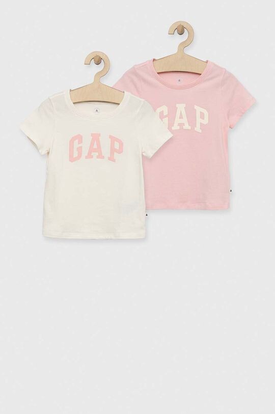 

Детские хлопковые футболки GAP, 2 пары, розовый