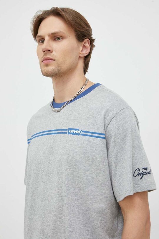 

Хлопковая футболка Levi's, серый