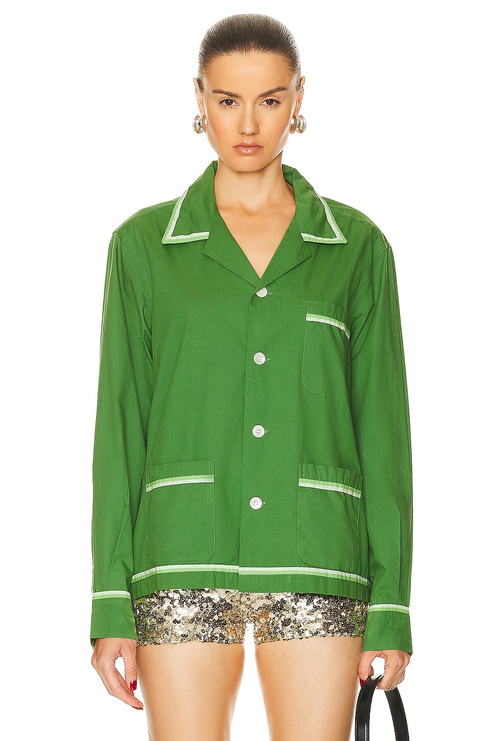 

Рубашка Bode Top Sheet Long Sleeve, зеленый