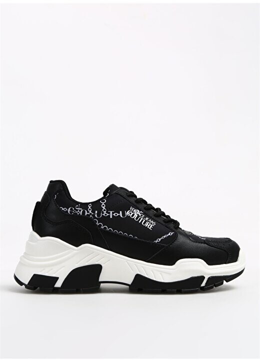 

Черные женские кожаные кроссовки 75VA3SP3ZP310L01 Versace Jeans Couture, черный
