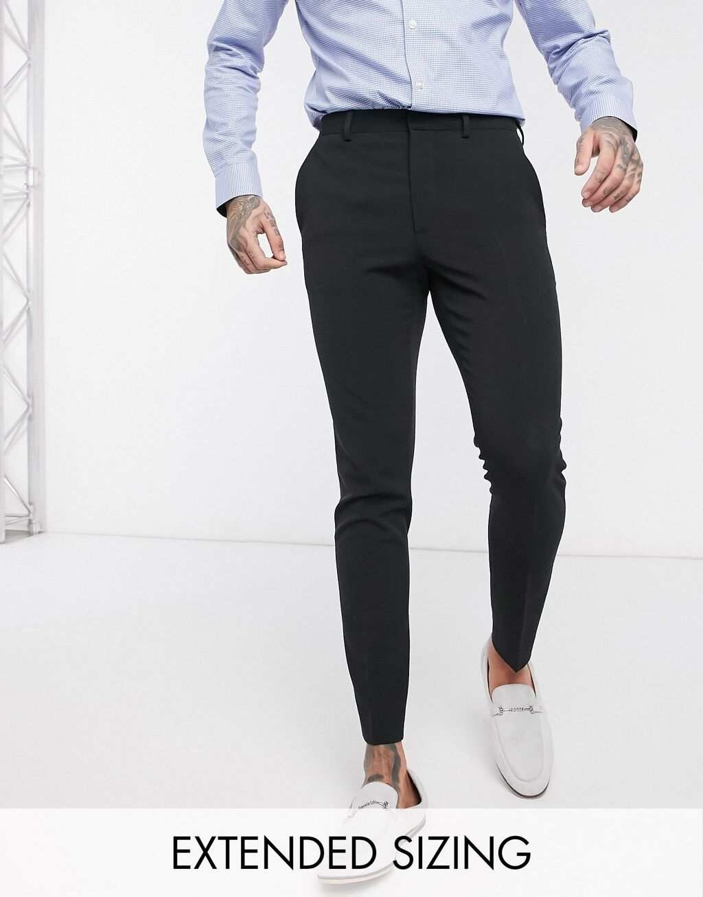 

Черные супероблегающие брюки ASOS DESIGN, Черный
