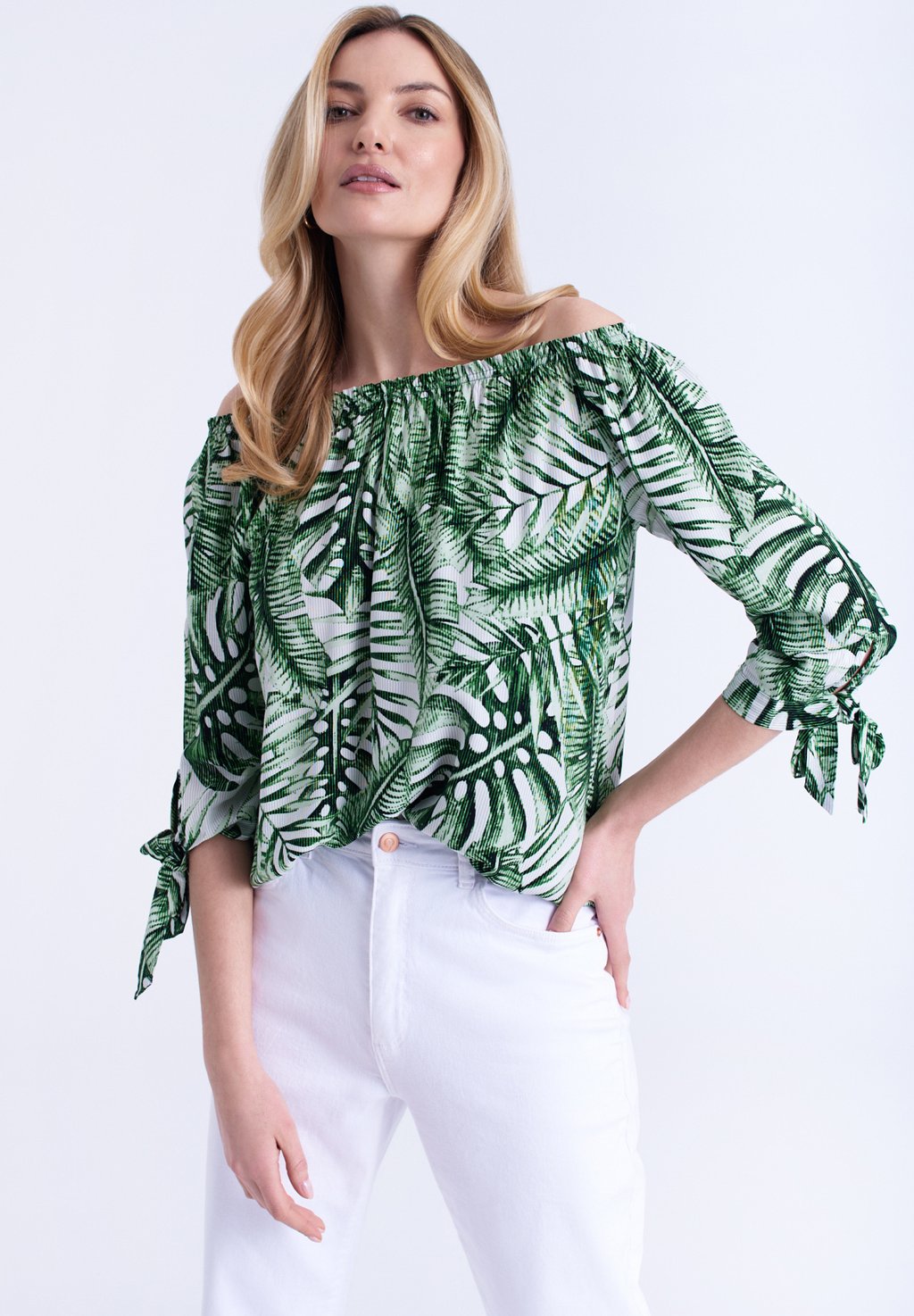 Блузка Greenpoint, зеленый блузка с цветочным принтом greenpoint зеленый