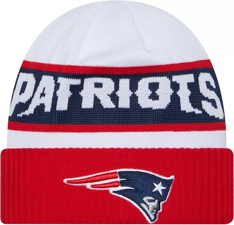 

Мужская шапка New Era New England Patriots 2023 белого цвета с боковой отделкой из технического трикотажа