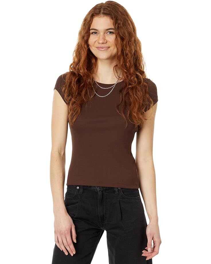 

Футболка Madewell Brightside Rib, цвет Dark Coffee